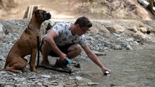 Load image into Gallery viewer, Grandes bouteilles d'eau en acier inoxydable avec couvercle pour chien, capacité de 700 ml