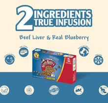 Load image into Gallery viewer, Benny Bully's Gâteries pour chien - Smart Packs Mini - Foie de boeuf avec bleuet 18 gr