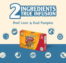 Load image into Gallery viewer, Benny Bully's Gâteries pour chien - Smart Packs Mini - Foie de boeuf avec citrouille 18 gr