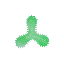 Load image into Gallery viewer, Bud'z Jouet en caoutchouc lumineux pour chien - Triskel à pointes - Vert - 16 cm