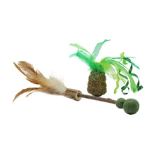 Load image into Gallery viewer, Bud'z Jouet pour chat - Duo Matatabi - Bâtonnet & ananas festif avec herbe à chat compressée
