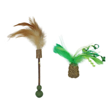 Load image into Gallery viewer, Bud'z Jouet pour chat - Duo Matatabi - Bâtonnet & ananas festif avec herbe à chat compressée