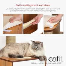 Load image into Gallery viewer, Meuble Catit Vesper Base Géante, noyer, 89 x 64 x 133 cm