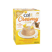 Load image into Gallery viewer, Mousse Catit Creamy Cups, Poulet avec ananas, 4 x 25g