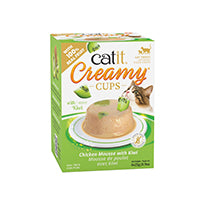 Load image into Gallery viewer, Mousse Catit Creamy Cups, Poulet avec kiwi, 4 x 25 g