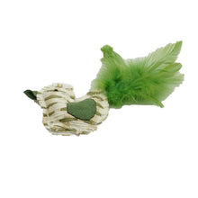 Load image into Gallery viewer, Define Planet Jouet pour chat - Oiseau de plumes sur paille