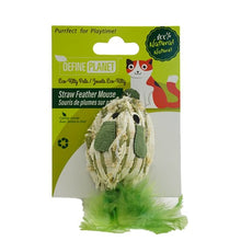 Load image into Gallery viewer, Define Planet Jouet pour chat - Souris de plumes sur paille