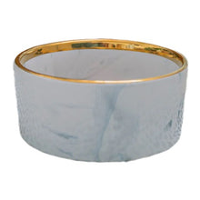 Load image into Gallery viewer, Dexypaws Bol en céramique pour chien 15 oz - Marbré gris avec accent doré