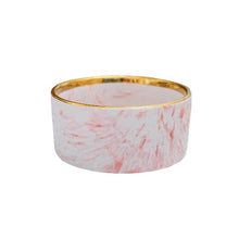 Load image into Gallery viewer, Dexypaws Bol en céramique pour chien 15 oz - Marbré rose blush avec accent doré