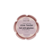 Load image into Gallery viewer, Dexypaws Bol surélevé en céramique pour chat 7.75 oz - Avec ralentisseur - Forme de fleur - Rose poudré