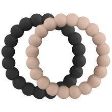 Load image into Gallery viewer, Dexypaws Jouet à mâcher durable pour chien - Duo d'anneaux, Beige & noir