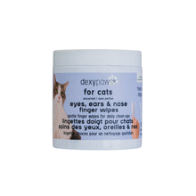 Load image into Gallery viewer, Dexypaws Lingettes doigt pour chat - Soins des yeux, oreilles & nez - Sans parfum