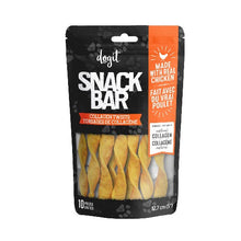 Load image into Gallery viewer, Dogit Gâteries Snack Bar - Torsades de collagène au poulet - 12,7 cm - Paquet de 10