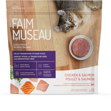 Load image into Gallery viewer, Faim Museau raw cat food - Chicken and salmon