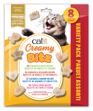 Load image into Gallery viewer, GÂTERIES CATIT CREAMY BITZ Paquet de 8 assorti