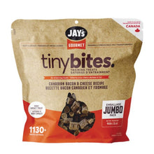 Load image into Gallery viewer, Jay's Gourmet, Tiny Bites Gâteries pour chien - Bacon canadien et fromage
