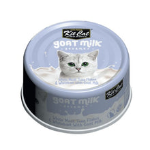 Load image into Gallery viewer, Conserve pour chat Kit Cat - Thon blanc effiloché et Poisson blanc au lait de chèvre 70g