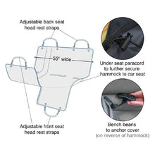 Load image into Gallery viewer, Kurgo Housse pour la voiture Heather style hamac, Gris charbon