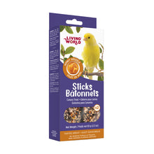 Load image into Gallery viewer, Living World Gâteries pour serins - Bâtonnets au miel - Paquet de 2 - 65 gr