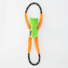 Load image into Gallery viewer, Jouet pour chien peluche Zippy Paws, Rope tugz Grenouille
