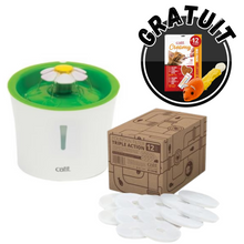Load image into Gallery viewer, Catit abreuvoir avec fleur 3 Litres et 12 filtres supplémentaires + CADEAUX