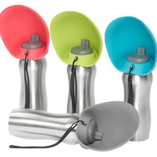 Load image into Gallery viewer, Messy Mutts Abreuvoir de voyage en acier inoxydable, Pastèque