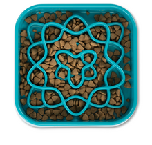 Load image into Gallery viewer, Messy Mutts Bol Ralentisseur Carré Pour Chien, vert