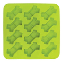 Load image into Gallery viewer, Messy Mutts Moules à biscuits pour cuire et congeler en forme d'os, Bleu et vert (Paquet de 2)