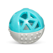Load image into Gallery viewer, Messy Mutts "Totally Pooched, Catch 'N Squeak" Jouet balle en caoutchouc pour chien, Bleue