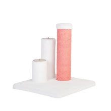 Load image into Gallery viewer, Noba Evolution - 4 en 1 Griffoir Évolutif - Fausse fourrure blanche / Corde rose