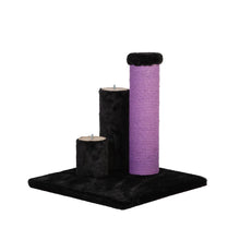 Load image into Gallery viewer, Noba Evolution - 4 en 1 Griffoir Évolutif - Fausse fourrure noire / Corde mauve