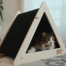 Load image into Gallery viewer, Noba Origin Le Tipi - Tente griffable pour chat - Noir - Triangle