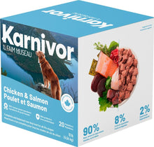 Load image into Gallery viewer, Nourriture crue pour chien Karnivor - Médaillon - Poulet et saumon