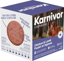 Load image into Gallery viewer, Nourriture crue pour chien Karnivor - Médaillon - Poulet et agneau