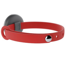 Load image into Gallery viewer, Nuvuq Collier ajustable avec attache de sécurité pour chat - Rouge - Avec étui pour "Airtag" gris