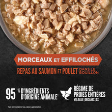 Load image into Gallery viewer, ORIJEN Chat Morceaux et effilochés Repas Saumon / Poulet 155 gr