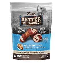 Load image into Gallery viewer, Os Better than Rawhide Zoë - Mini - Poulet BBQ - 234 gr (8,2 oz) - Paquet de 10
