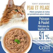 Load image into Gallery viewer, Pâté Catit Signature - Poisson et poulet dans du bouillon d’os - Peau et pelage