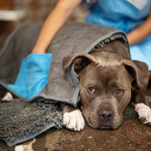 Load image into Gallery viewer, Messy Mutts Tapis de séchage et serviette en microfibre avec poches pour les mains