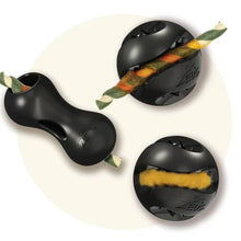 Load image into Gallery viewer, Zeus jouet Chewchasers en caoutchouc pour gâterie - Ballon de Rugby - Noir