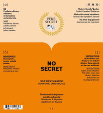 Load image into Gallery viewer, Shampoing naturel sans rinçage pour chien et chat No Secret