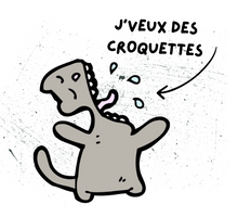 Load image into Gallery viewer, Tasse en céramique-Thème animaux- Je veux des croquettes