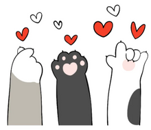 Load image into Gallery viewer, Tasse en céramique-Thème animaux- Pattes de chat coeur