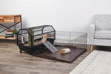 Load image into Gallery viewer, Neo Black cage, narrow bars (9 mm), black with black mesh, 78 x 48 x 36 cm