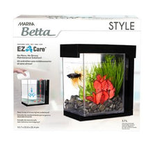 Load image into Gallery viewer, Aquarium Style Marina pour betta, noir, 3,7 L (1 gal US) - Boutique Le Jardin Des Animaux -AquariumBoutique Le Jardin Des Animaux13367