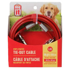 Load image into Gallery viewer, Câble d’attache Dogit pour chiens de grande taille, rouge, 7,6 m (25 pi) - Boutique Le Jardin Des Animaux -Accessoires de prommenadeBoutique Le Jardin Des Animaux71794