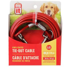 Load image into Gallery viewer, Câble d'attache Dogit pour chiens de grande taille, rouge, 9 m (30 pi) - Boutique Le Jardin Des Animaux -Accessoires de prommenadeBoutique Le Jardin Des Animaux71795