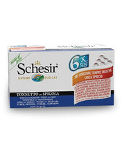 Load image into Gallery viewer, Conserve pour chat Schesir - Thon et bar paquet de 6 - Boutique Le Jardin Des Animaux -conserve pour chatBoutique Le Jardin Des Animauxc-53052