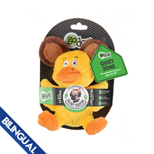Load image into Gallery viewer, Quiet Squeak Go Dog Toy, Duck/Bear Plush