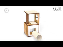 Load and play video in Gallery viewer, Vanity Box Vesper Small – walnut, cat tree